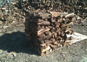 Solano firewood Almond half cord stacked
